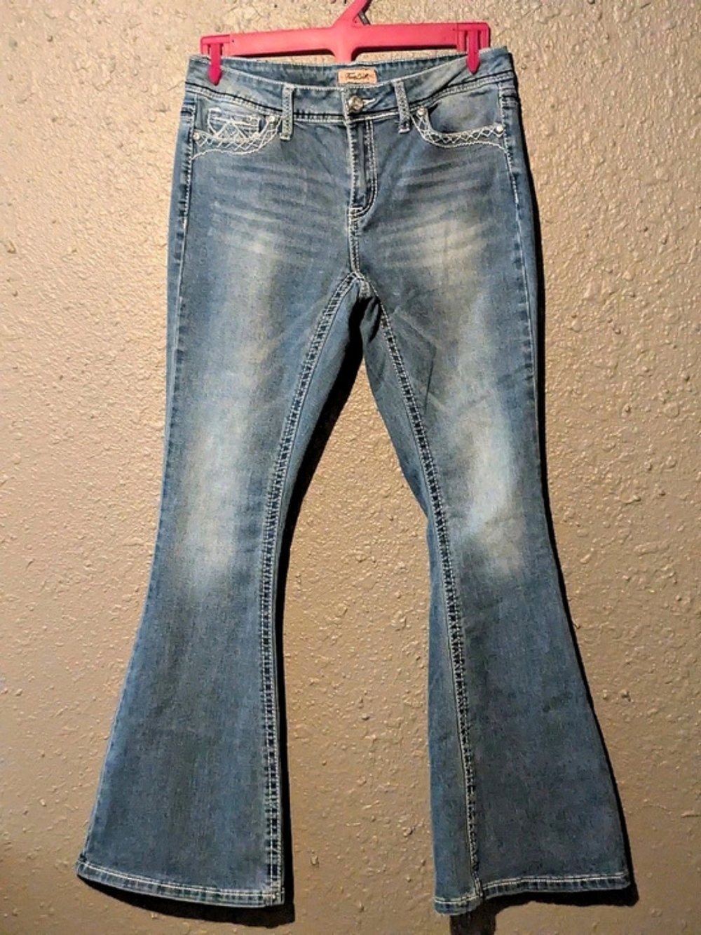 Sz 11/12 Juniors True Luck Flare Jeans in Blue